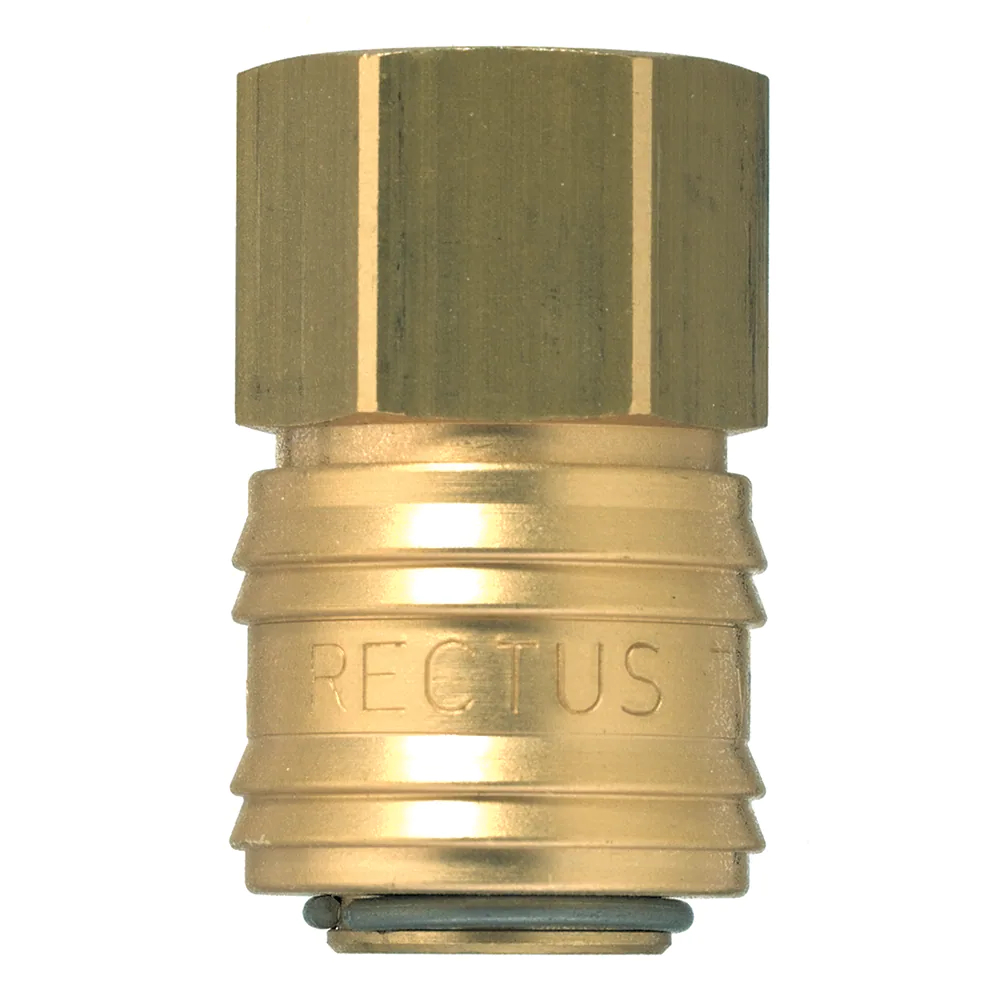 Parker Rectus Schnellverschlusskupplung Serie 26, G 1/2“ IG (7,2 mm NW), Messing