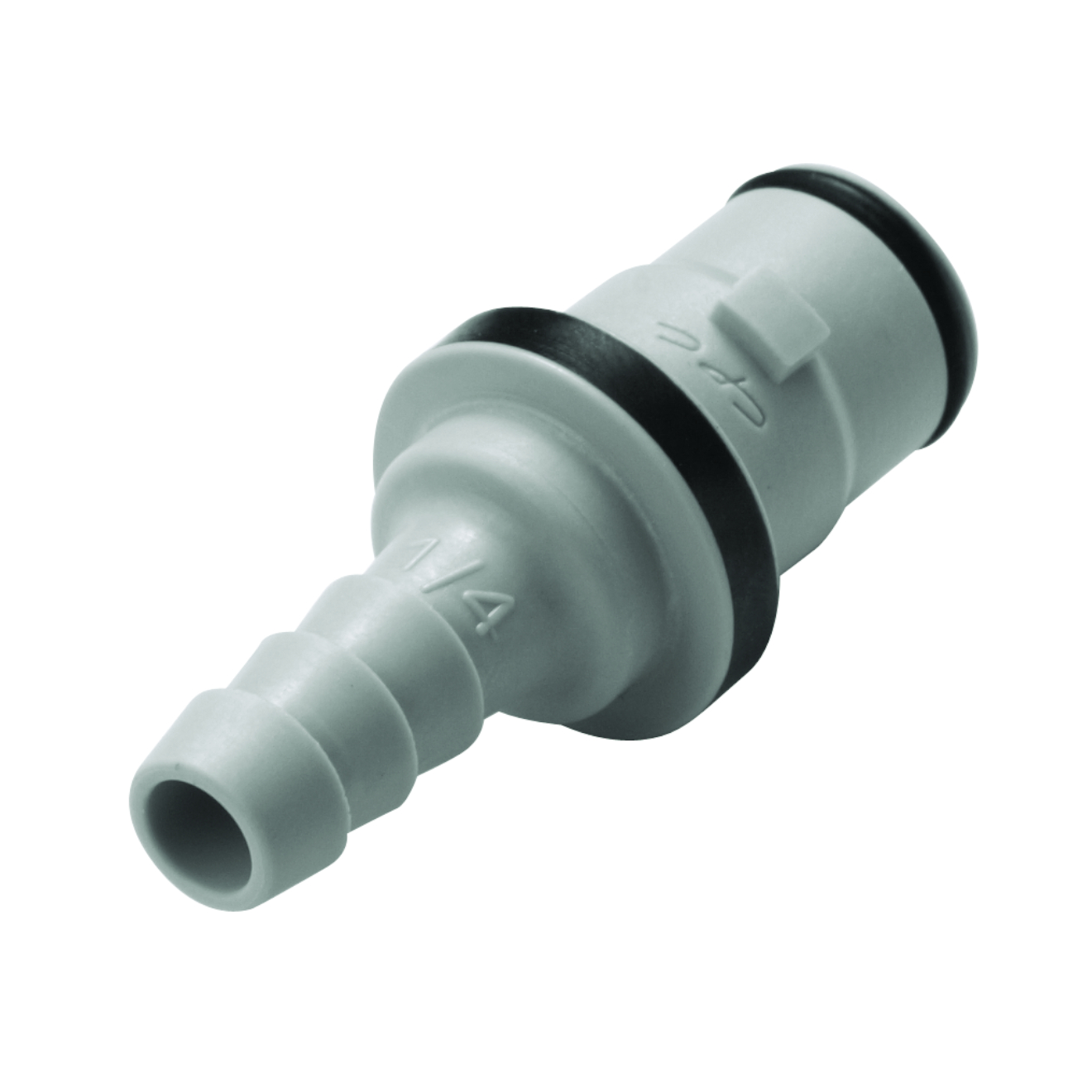 CPC Schnellverschlussstecker mit Absperrung, 1/4" (6,4 mm) ID, Glasfaserverstärktes Polypropylen