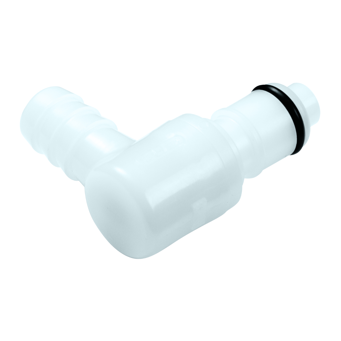 CPC Winkel-Schnellverschlussstecker mit Absperrung, 3/8" (9,5 mm) ID Schlauchtülle, Acetal