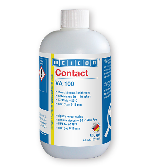 WEICON VA 100 Cyanacrylat-Klebstoff, 500 gr., Contact Cyanacrylatklebstoff
