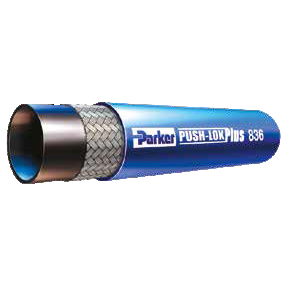 Parker Push-Lok Hochtemperatur-Schlauch 836 Blau DN10, 100 m Rollenlänge